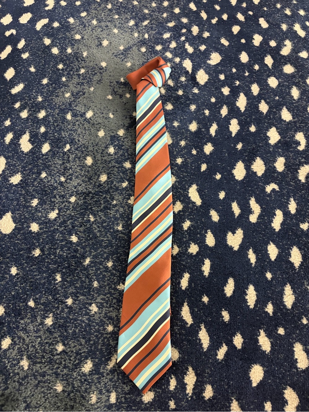 Prada Men's Cognac Stripe Tie